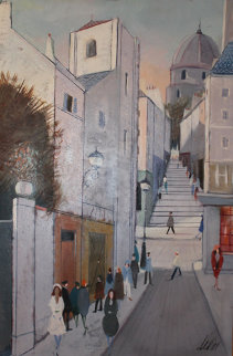 La Rue 45x33 Original Painting - Charles Levier La Rue 45x33 Original Painting - Charles Levier