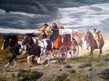 Gathering Storm 2000 48x72 Huge Original Painting - Doug Levitt