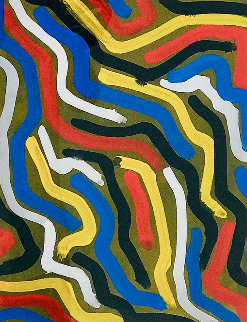 Untitled Abstract 1997 19x15 Original Painting - Sol LeWitt Untitled Abstract 1997 19x15 Original Painting - Sol LeWitt