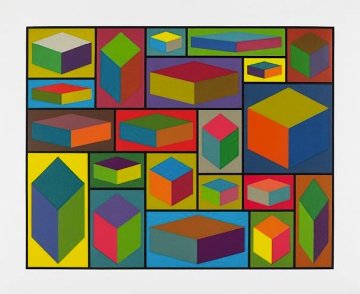 Distorted Cubes #2 2001 Limited Edition Print - Sol LeWitt Distorted Cubes #2 2001 Limited Edition Print - Sol LeWitt