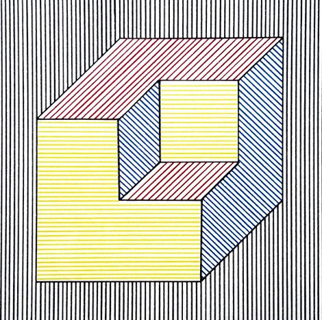 Twelve Forms Derived From a Cube - F1 PP 1984 Limited Edition Print - Sol LeWitt