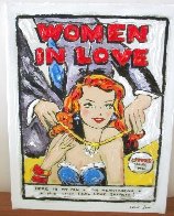 Women in Love Monotype 16x12 Works on Paper (not prints) by Leslie Lew - 1 Women in Love Monotype 16x12 Works on Paper (not prints) by Leslie Lew - 1