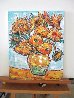 Sunflower Ode to Van Gogh Painting - 16x20 Original Painting by Leslie Lew - 1