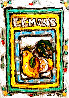 Lemons #8 7x5 Unique  Momotype Original Painting by Leslie Lew - 0