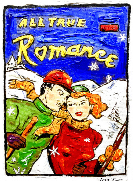 Ski Romance 16x12 Original Painting by Leslie Lew