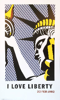 I Love Liberty Poster 1982 Limited Edition Print - Roy Lichtenstein I Love Liberty Poster 1982 Limited Edition Print - Roy Lichtenstein