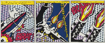 As I Opened Fire (Triptych) 3-piece Museum Poster Set 1983 Limited Edition Print - Roy Lichtenstein As I Opened Fire (Triptych) 3-piece Museum Poster Set 1983 Limited Edition Print - Roy Lichtenstein