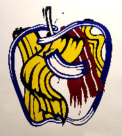 Apple Poster 1981 - Hand Signed Limited Edition Print by Roy Lichtenstein - 0 Apple Poster 1981 - Hand Signed Limited Edition Print by Roy Lichtenstein - 0