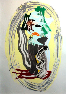 Brushstroke Figures - Green Face 1989 Limited Edition Print - Roy Lichtenstein Brushstroke Figures - Green Face 1989 Limited Edition Print - Roy Lichtenstein