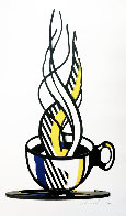 Cup and Saucer II Poster, Hand Signed 1989   Limited Edition Print by Roy Lichtenstein - 0