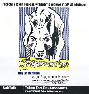 Grrrrrrrrrrr!! Hand Signed Exhibition Poster 1993 Limited Edition Print - Roy Lichtenstein Grrrrrrrrrrr!! Hand Signed Exhibition Poster 1993 Limited Edition Print - Roy Lichtenstein