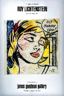 No Thank You! Exhibition Poster HS 1984 Limited Edition Print - Roy Lichtenstein No Thank You! Exhibition Poster HS 1984 Limited Edition Print - Roy Lichtenstein