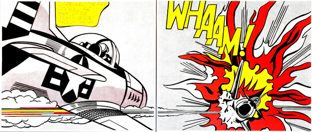 Whaam! Diptych 1986 Limited Edition Print - Roy Lichtenstein