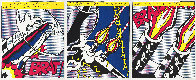 As I Opened Fire 1983 Triptych  Limited Edition Print by Roy Lichtenstein - 0