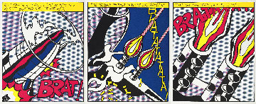 As I Opened Fire 1983 Triptych Limited Edition Print - Roy Lichtenstein As I Opened Fire 1983 Triptych Limited Edition Print - Roy Lichtenstein