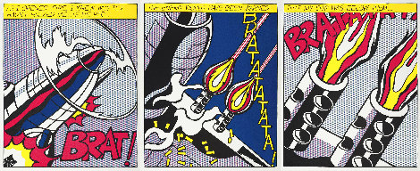 As I Opened Fire Triptych 1983 Limited Edition Print - Roy Lichtenstein
