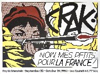Crak! Rare Hand Signed Leo Castelli Exhibition Poster HS Limited Edition Print by Roy Lichtenstein - 2