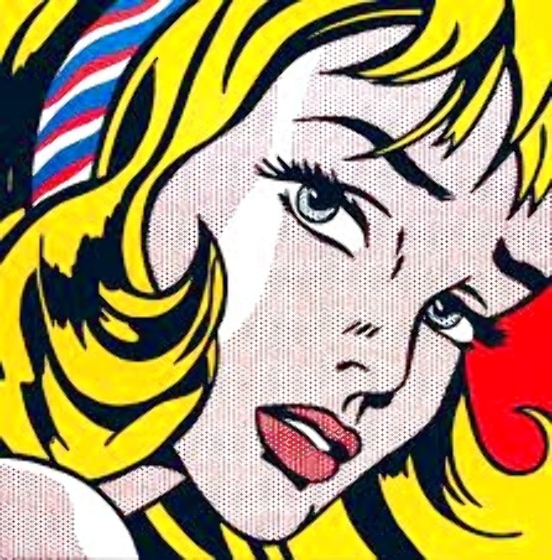 Girl With Hair Ribbon Poster  Limited Edition Print by Roy Lichtenstein