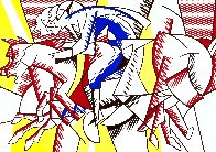 Red Horseman (From the Los Angeles Olympics Portfolio) 1982 - California Limited Edition Print by Roy Lichtenstein - 0