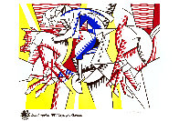 Red Horseman (From the Los Angeles Olympics Portfolio) 1982 - California Limited Edition Print by Roy Lichtenstein - 1
