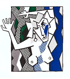 Nude in the Woods 1980- Huge Limited Edition Print - Roy Lichtenstein Nude in the Woods 1980- Huge Limited Edition Print - Roy Lichtenstein