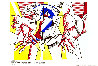 Red Horseman (From the Los Angeles Olympics Portfolio) 1982 HS - California Limited Edition Print by Roy Lichtenstein - 1