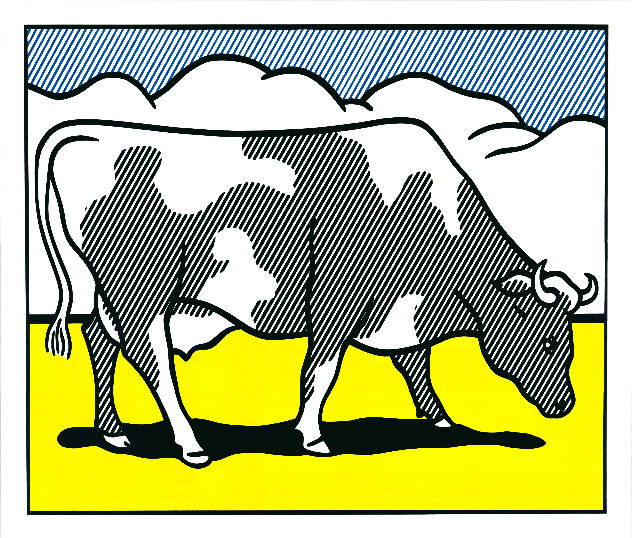 Cow Going Abstract Triptych Poster Set 1982 Limited Edition Print by Roy Lichtenstein