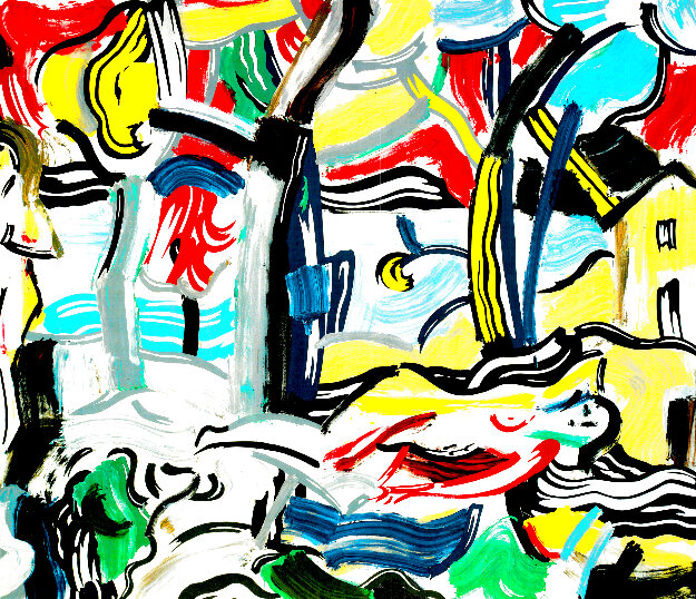 Figures in Landscape 1986 HS Limited Edition Print - Roy Lichtenstein
