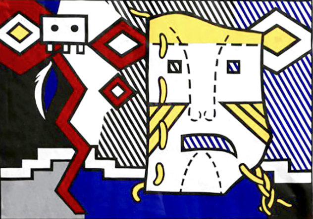 American Indian Theme V (C. 164) 1980 HS - Huge Limited Edition Print by Roy Lichtenstein