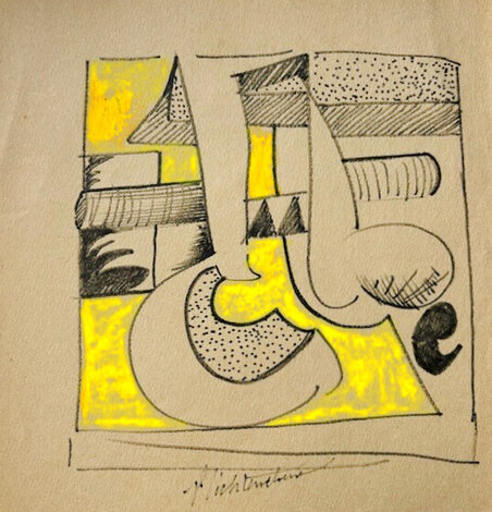 Untitled Abstract Drawing 1968 Drawing - Roy Lichtenstein