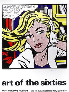 Art of the Sixties Silkscreen Poster 1979 39x55 Huge  Other - Roy Lichtenstein