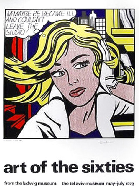 Art of the Sixties Silkscreen Poster 1979 39x55 Huge  Other by Roy Lichtenstein