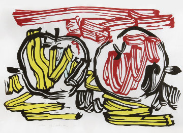 Red Apple And Yellow Apple 1983 Limited Edition Print - Roy Lichtenstein Red Apple And Yellow Apple 1983 Limited Edition Print - Roy Lichtenstein