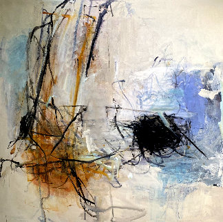 Blue Light 2012 74x73 Super Huge Original Painting - Tom Lieber Blue Light 2012 74x73 Super Huge Original Painting - Tom Lieber