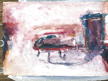 Untitled Abstract  1986 31x44 in Original Painting - Tom Lieber