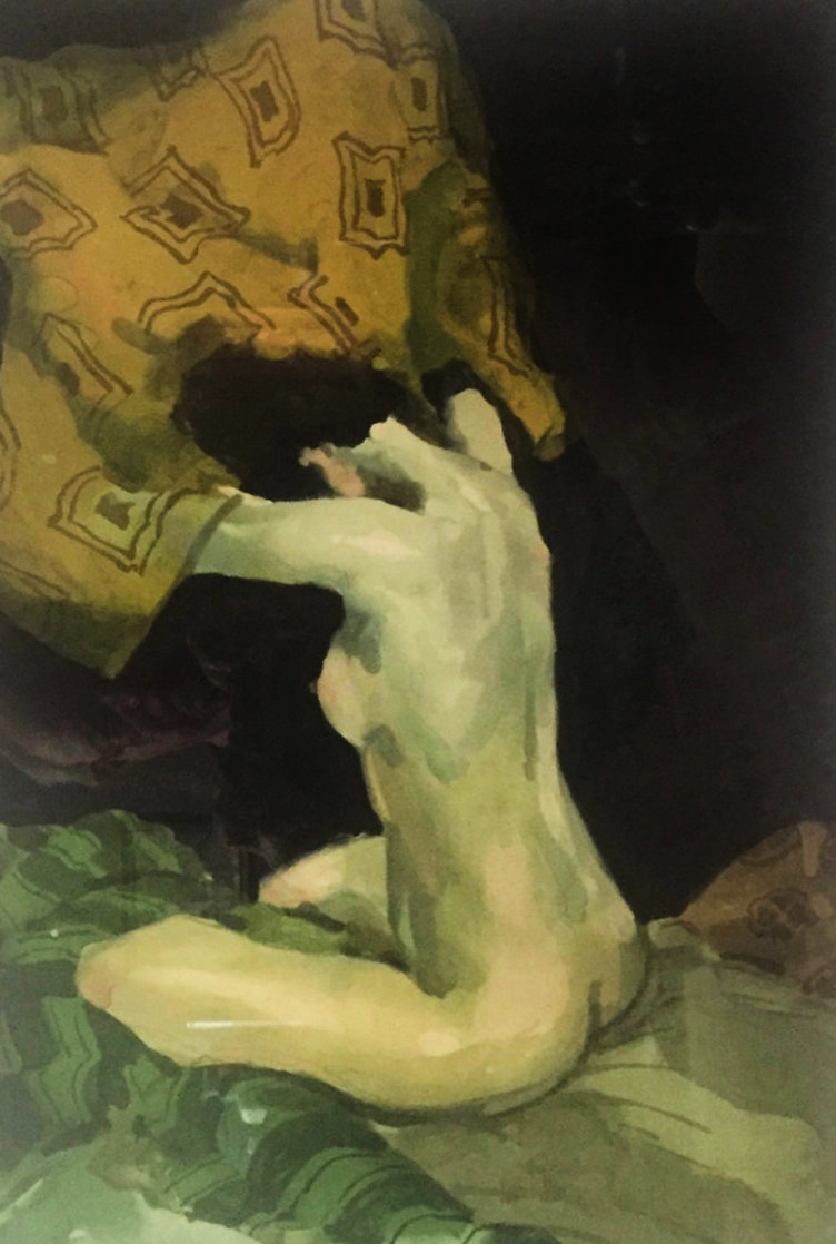 Seated Nude 1991 Limited Edition Print by Malcolm Liepke Seated Nude 1991 Limited Edition Print by Malcolm Liepke