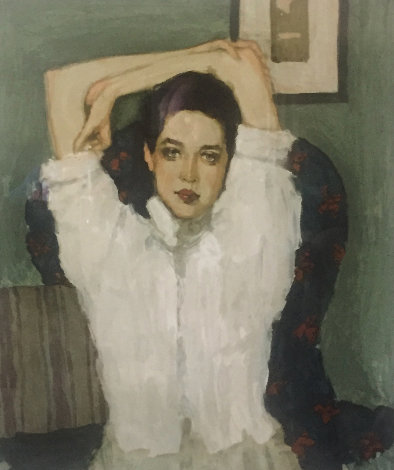 Girl in White Blouse 1996 Limited Edition Print - Malcolm Liepke