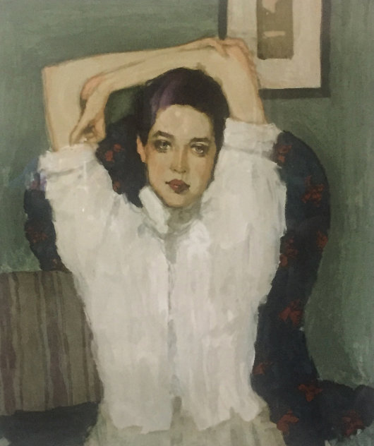 Girl in White Blouse 1996 Limited Edition Print by Malcolm Liepke
