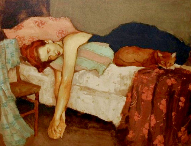 Catnap 1991 Limited Edition Print by Malcolm Liepke