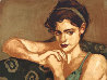 Pensive 2001 Limited Edition Print by Malcolm Liepke - 1