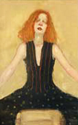 Legs Apart Watercolor 2000 28x22 by Malcolm Liepke