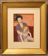 Mother and Doll Watercolor 2000 25x23 Original Painting by Malcolm Liepke - 2 Mother and Doll Watercolor 2000 25x23 Original Painting by Malcolm Liepke - 2