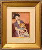 Mother and Doll Watercolor  2000 25x23 Original Painting by Malcolm Liepke - 2