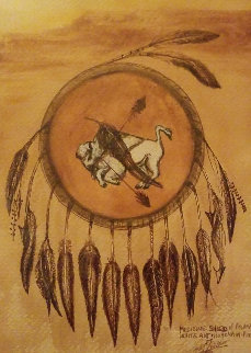 Shield of the Spirit Watercolor 1981 20x16 Watercolor - Melody Lightfeather Shield of the Spirit Watercolor 1981 20x16 Watercolor - Melody Lightfeather