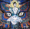 Pray 1987 50x48 Huge Original Painting by Jiang Li - 0