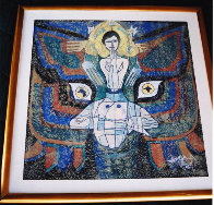 Pray 1987 50x48 Super Huge Original Painting by Jiang Li - 1 Pray 1987 50x48 Super Huge Original Painting by Jiang Li - 1