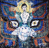 Pray 1987 50x48 Huge Original Painting by Jiang Li - 4