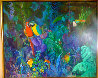 Jungle Scene 1989 51x62 Huge Original Painting by Gustav Likan - 2