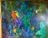 Jungle Scene 1989 51x62 Super Huge Original Painting by Gustav Likan - 2 Jungle Scene 1989 51x62 Super Huge Original Painting by Gustav Likan - 2