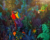 Jungle Scene 1989 51x62 Huge Original Painting by Gustav Likan - 0
